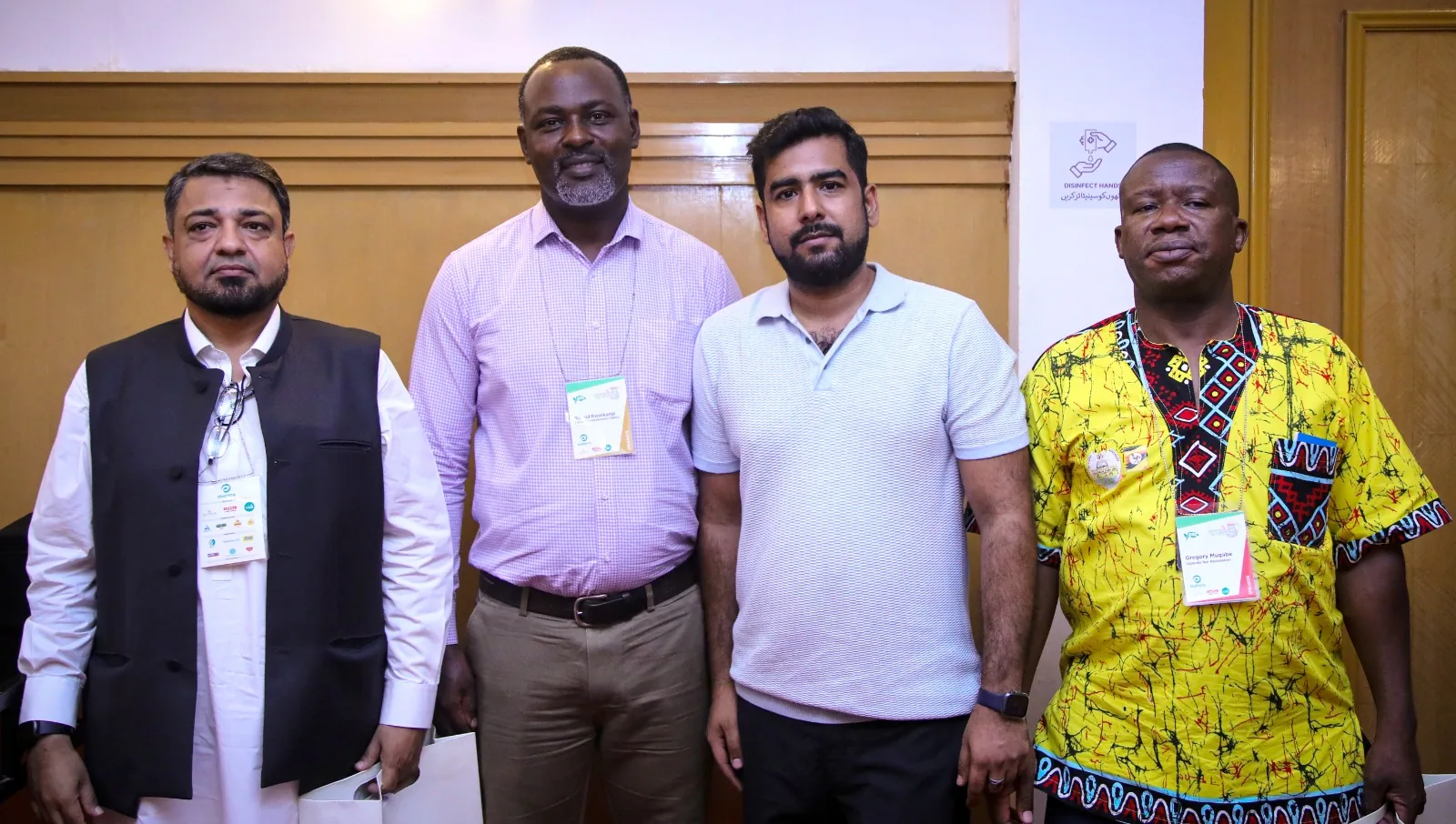 Tea-industry representatives meeting during an international visit